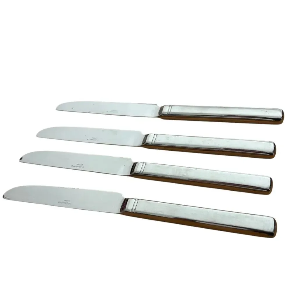 Cuisinart Stainless Steel Knives Set of 4 Smooth Handle 18/10 Flatware China